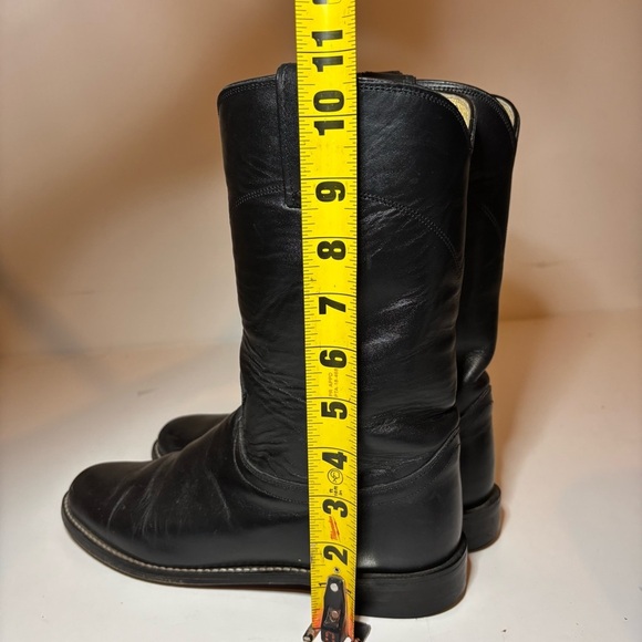 Justin Boots Cora Round Toe Cowboy Women Black Boots Sz 6.5 C Made USA L3703 - Picture 11 of 11